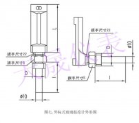 V型船溫度計(jì)的尺寸和規(guī)格
